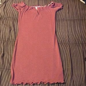 Off the shoulder pink dress